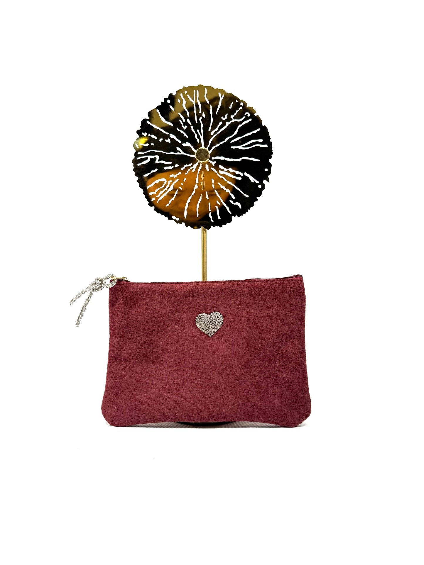 DOWN BAG WITH RHINESTONE HEART PO55070D