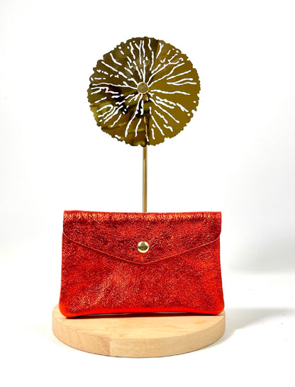 LOT DE 2 GRAND PORTE MONNAIE EN CUIR ÉLÉONORE ENV160