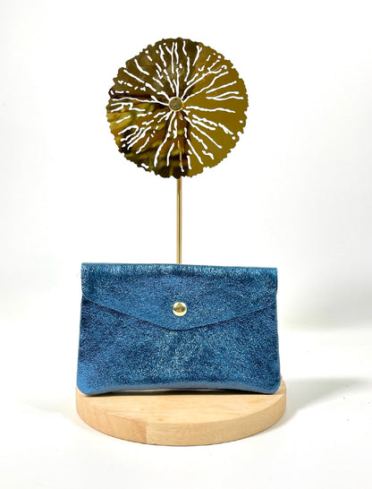 LOT DE 2 GRAND PORTE MONNAIE EN CUIR ÉLÉONORE ENV160