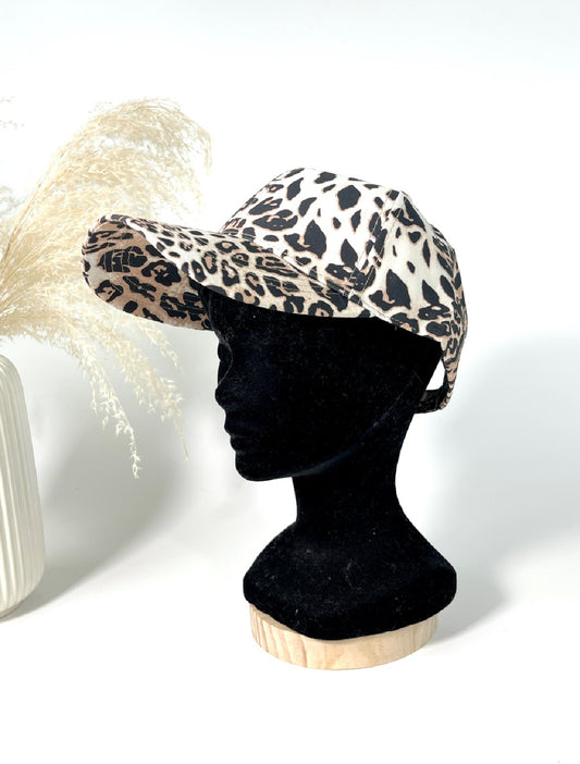 NORA LEOPARD PRINT COTTON CAP CP2515