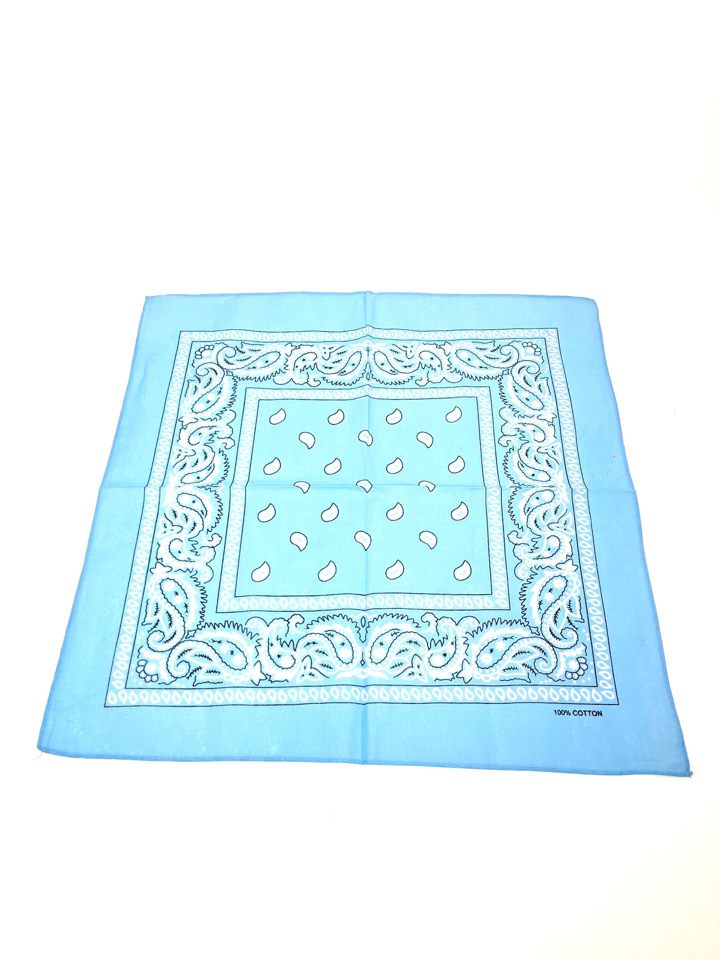 LOT 20 PCS FOULARD BANDANA COTON IMPRIME CACHEMIRE