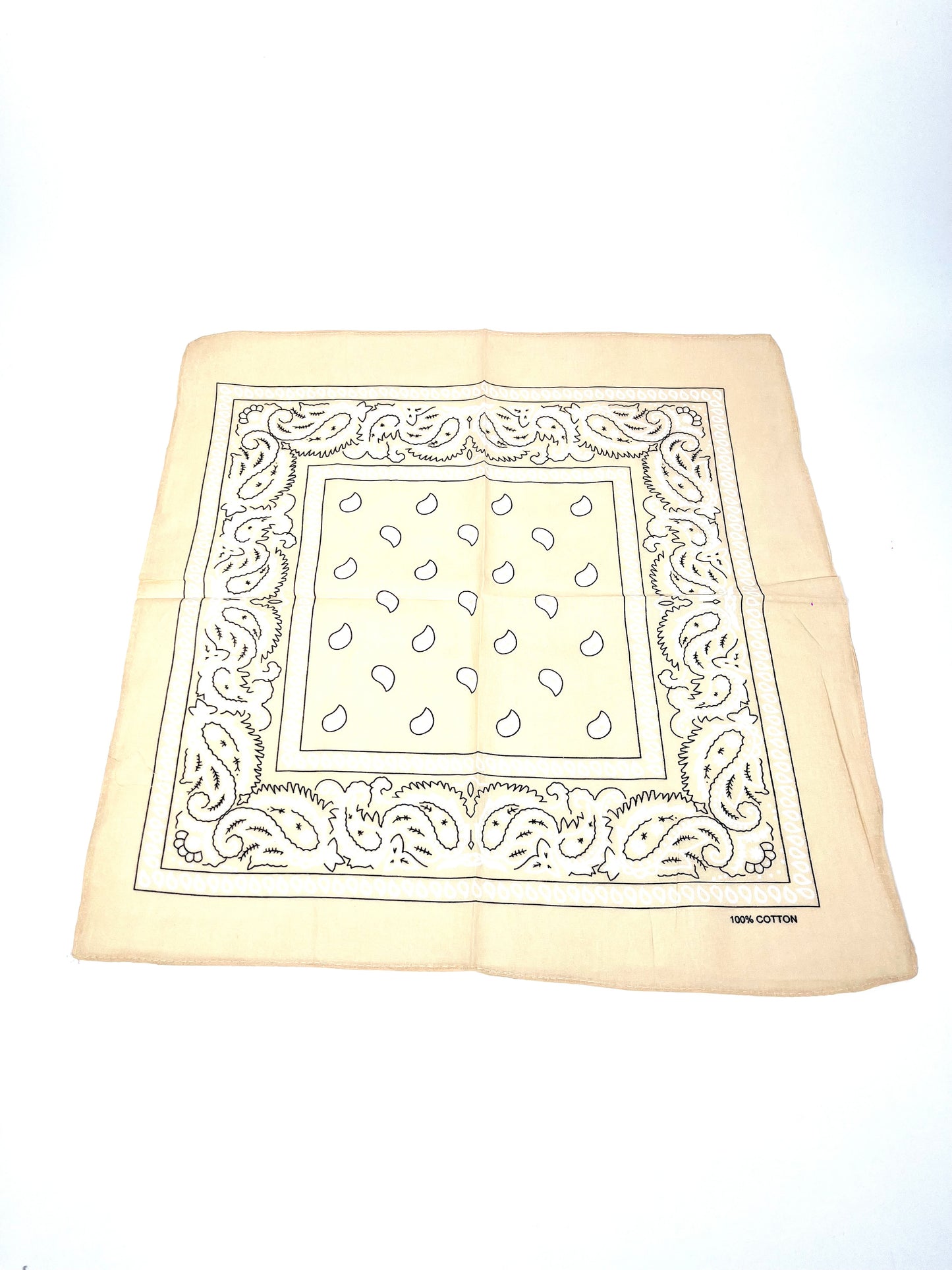 LOT 20 PCS FOULARD BANDANA COTON IMPRIME CACHEMIRE