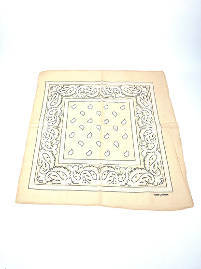 LOT 20 PCS FOULARD BANDANA COTON IMPRIME CACHEMIRE
