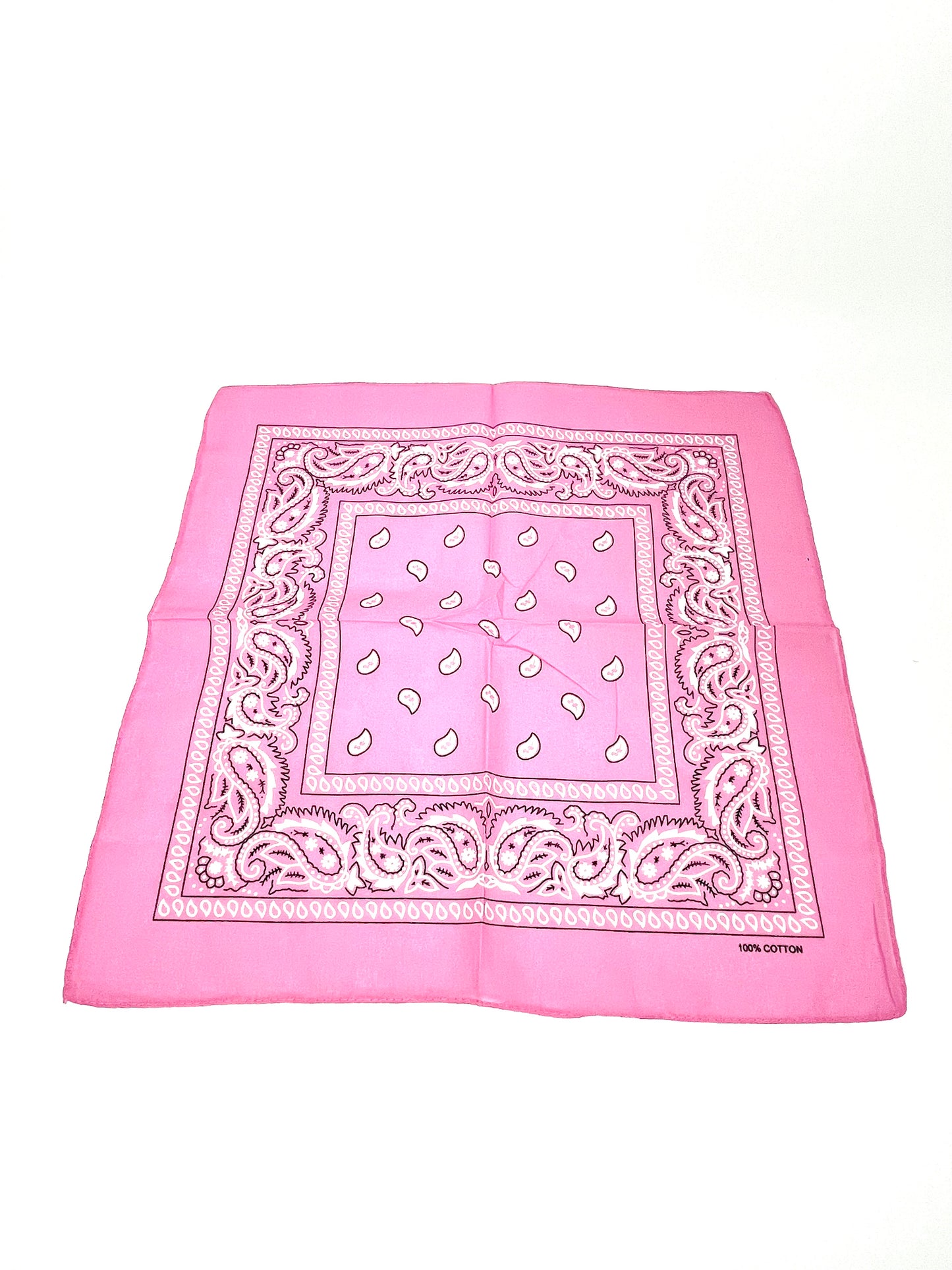 LOT 20 PCS FOULARD BANDANA COTON IMPRIME CACHEMIRE