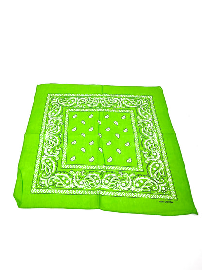 LOT 20 PCS FOULARD BANDANA COTON IMPRIME CACHEMIRE