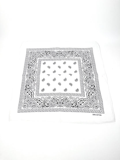 LOT 20 PCS FOULARD BANDANA COTON IMPRIME CACHEMIRE