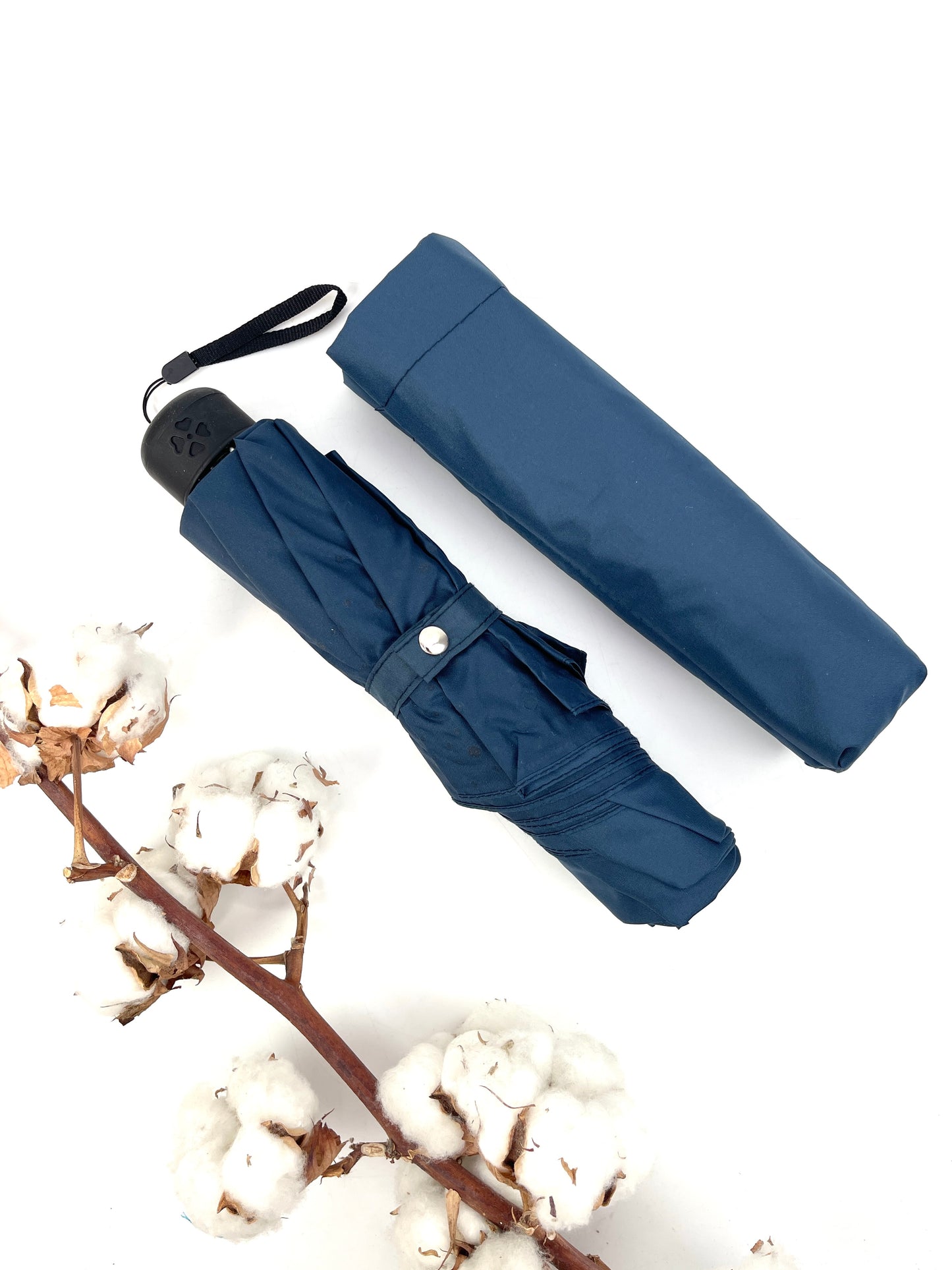 12-Piece Assortment of Solid Color Automatic Folding Nylon Umbrellas with Rhinestones - P5005C