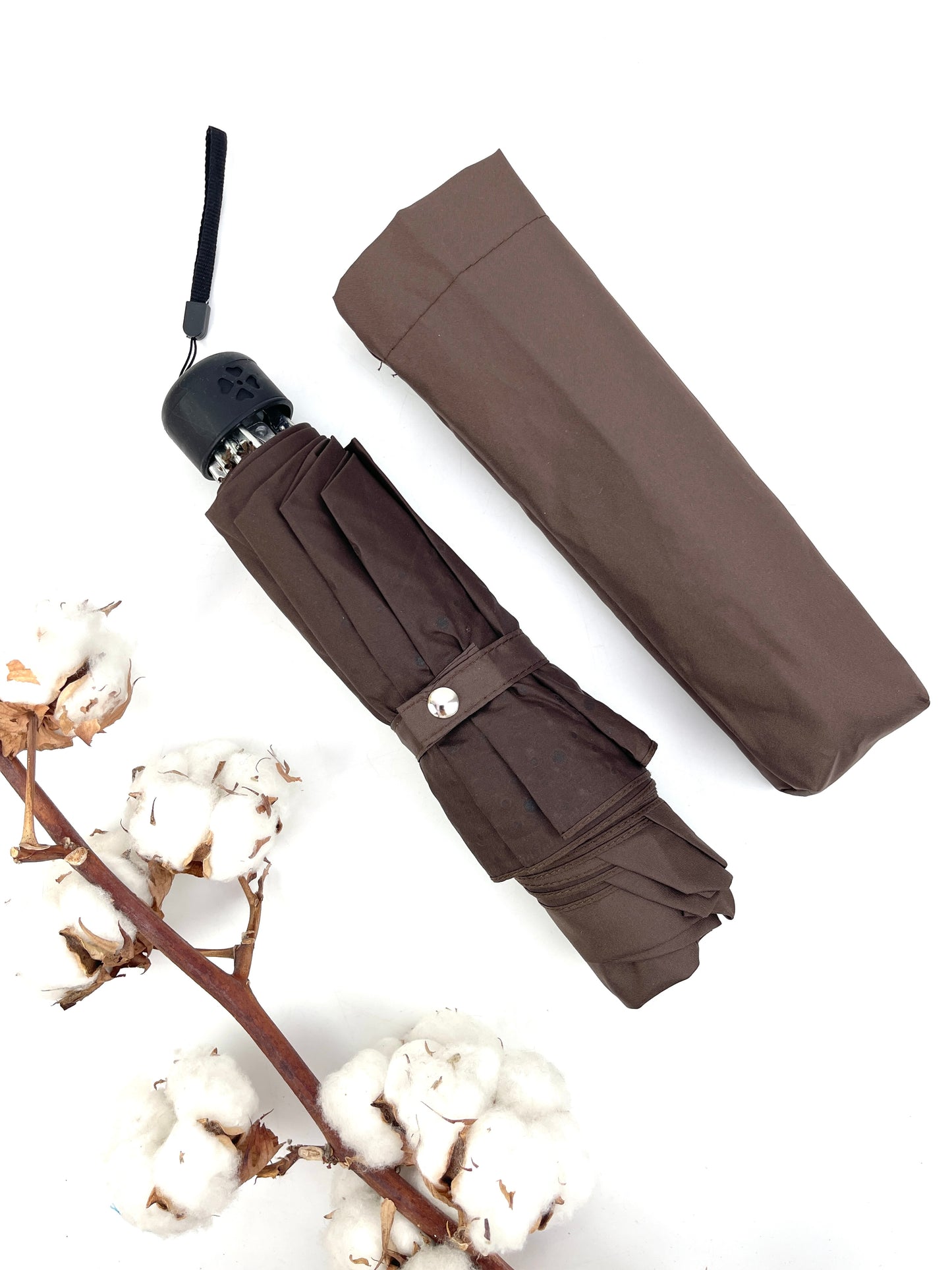 12-Piece Assortment of Solid Color Automatic Folding Nylon Umbrellas with Rhinestones - P5005C