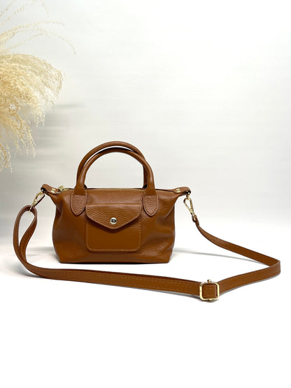CUTE AND ELEGANT COMPACT LEATHER SHOULDER BAG