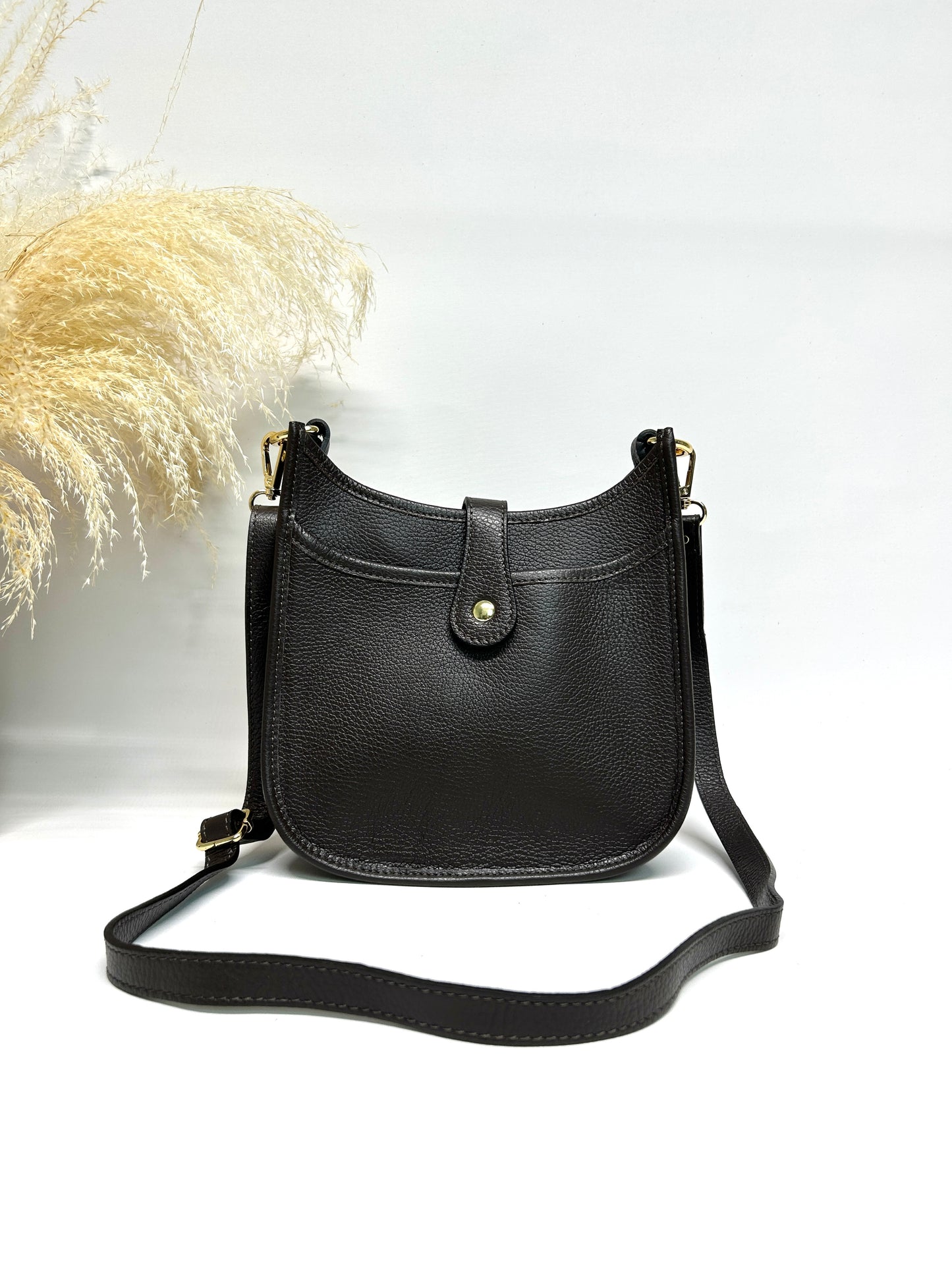 EVELYNE LEATHER SHOULDER BAG