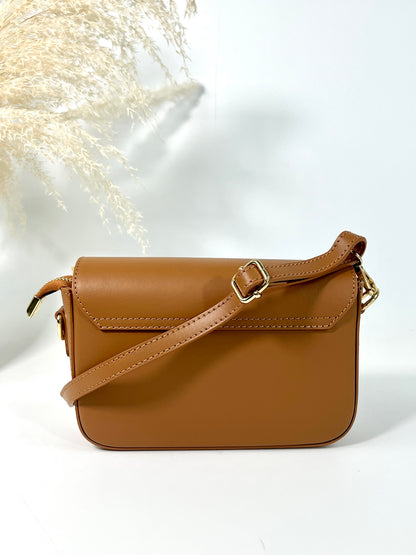 SAC EN CUIR SATINÉ LISSE ITALIEN FINITION OR JADE