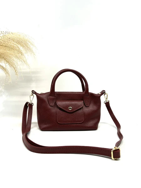 CUTE AND ELEGANT COMPACT LEATHER SHOULDER BAG