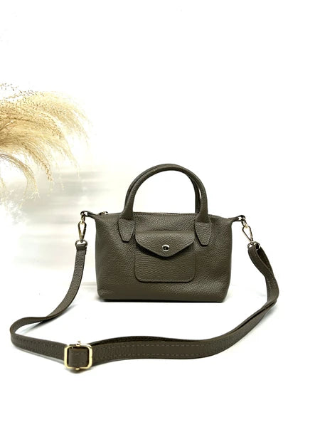CUTE AND ELEGANT COMPACT LEATHER SHOULDER BAG